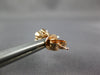 ESTATE .69CT DIAMOND 18KT ROSE GOLD 3D CLUSTER FLOWER STAR STUD EARRINGS