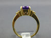 2.1CT DIAMOND & AAA AMETHYST 14K YELLOW GOLD ROUND & EMERALD CUT FRIENDSHIP RING