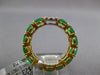 5.14CT DIAMOND & AAA EMERALD 14KT 2 TONE GOLD 3D OVAL & ROUND ETERNITY FUN RING