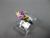 .55CT DIAMOND & AAA PINK SAPPHIRE 14KT 2 TONE GOLD OVAL & ROUND DOUBLE LOVE RING