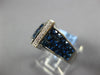 4.66CT DIAMOND &AAA SAPPHIRE 18K WHITE GOLD PRINCESS &ROUND INVISIBLE CROWN RING