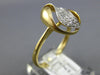 ESTATE .17CT DIAMOND 14KT YELLOW GOLD 3D CLASSIC LEAF MULTI WAVE FUN RING