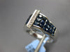 4.66CT DIAMOND &AAA SAPPHIRE 18K WHITE GOLD PRINCESS &ROUND INVISIBLE CROWN RING