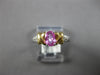 .55CT DIAMOND & AAA PINK SAPPHIRE 14KT 2 TONE GOLD OVAL & ROUND DOUBLE LOVE RING
