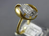 ESTATE .17CT DIAMOND 14KT YELLOW GOLD 3D CLASSIC LEAF MULTI WAVE FUN RING