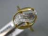 ESTATE .17CT DIAMOND 14KT YELLOW GOLD 3D CLASSIC LEAF MULTI WAVE FUN RING