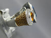 LARGE 5.45CT DIAMOND & AAA MULTI GEM 14KT WHITE GOLD MARQUISE & PEAR SHAPE RING