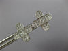 ESTATE .38CT DIAMOND 18KT WHITE GOLD 3D CLASSIC FILIGREE CROSS STUD EARRINGS