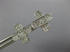 ESTATE .38CT DIAMOND 18KT WHITE GOLD 3D CLASSIC FILIGREE CROSS STUD EARRINGS