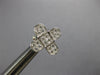 ESTATE .38CT DIAMOND 18KT WHITE GOLD 3D CLASSIC FILIGREE CROSS STUD EARRINGS