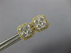 ESTATE LARGE .81CT DIAMOND 18KT YELLOW GOLD CLUSTER SQUARE OCTAGON STUD EARRINGS