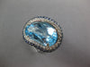 EXTRA LARGE 21.72CT DIAMOND & AAA SAPPHIRE & BLUE TOPAZ 14KT WHITE GOLD FUN RING