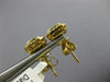 ESTATE LARGE .81CT DIAMOND 18KT YELLOW GOLD CLUSTER SQUARE OCTAGON STUD EARRINGS