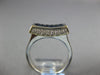 2.26CT DIAMOND & AAA SAPPHIRE 18K WHITE GOLD ROUND & PRINCESS RECTANGULAR RING