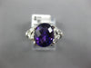 ESTATE 3.33CT DIAMOND & AAA AMETHYST 14K WHITE GOLD OVAL & ROUND FRIENDSHIP RING