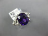 ESTATE 3.33CT DIAMOND & AAA AMETHYST 14K WHITE GOLD OVAL & ROUND FRIENDSHIP RING