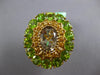 ESTATE EXTRA LARGE 18.52CT AAA MULTI GEM 18K YELLOW GOLD 3D FLOWER OVAL FUN RING