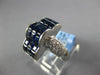 5.02CT DIAMOND &AAA SAPPHIRE 18K WHITE GOLD ROUND &PRINCESS INVISIBLE CROWN RING