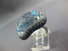 EXTRA LARGE 21.72CT DIAMOND & AAA SAPPHIRE & BLUE TOPAZ 14KT WHITE GOLD FUN RING
