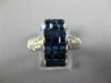 5.02CT DIAMOND &AAA SAPPHIRE 18K WHITE GOLD ROUND &PRINCESS INVISIBLE CROWN RING