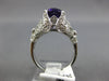ESTATE 3.33CT DIAMOND & AAA AMETHYST 14K WHITE GOLD OVAL & ROUND FRIENDSHIP RING