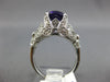 ESTATE 3.33CT DIAMOND & AAA AMETHYST 14K WHITE GOLD OVAL & ROUND FRIENDSHIP RING