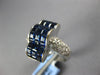 5.02CT DIAMOND &AAA SAPPHIRE 18K WHITE GOLD ROUND &PRINCESS INVISIBLE CROWN RING