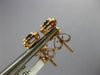 ESTATE .49CT DIAMOND 18KT ROSE GOLD 3D CLASSIC CLUSTER SQUARE HALO STUD EARRINGS