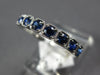 .60CT AAA SAPPHIRE 14K WHITE GOLD ROUND FILIGREE SEMI ETERNITY ANNIVERSARY RING