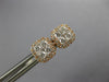 ESTATE .49CT DIAMOND 18KT ROSE GOLD 3D CLASSIC CLUSTER SQUARE HALO STUD EARRINGS