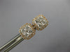 ESTATE .49CT DIAMOND 18KT ROSE GOLD 3D CLASSIC CLUSTER SQUARE HALO STUD EARRINGS