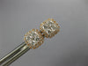 ESTATE .49CT DIAMOND 18KT ROSE GOLD 3D CLASSIC CLUSTER SQUARE HALO STUD EARRINGS