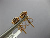 ESTATE .49CT DIAMOND 18KT ROSE GOLD 3D CLASSIC CLUSTER SQUARE HALO STUD EARRINGS