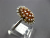 ESTATE .75CT DIAMOND 14KT TRI COLOR GOLD 3D FLOWER OVAL FUN RING