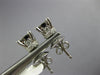 ESTATE LARGE .43CT DIAMOND 18KT WHITE GOLD 3D SQUARE CLUSTER STUD EARRINGS