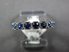 .60CT AAA SAPPHIRE 14K WHITE GOLD ROUND FILIGREE SEMI ETERNITY ANNIVERSARY RING