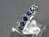 .60CT AAA SAPPHIRE 14K WHITE GOLD ROUND FILIGREE SEMI ETERNITY ANNIVERSARY RING