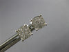 ESTATE LARGE .43CT DIAMOND 18KT WHITE GOLD 3D SQUARE CLUSTER STUD EARRINGS