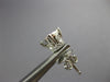 ESTATE LARGE .43CT DIAMOND 18KT WHITE GOLD 3D SQUARE CLUSTER STUD EARRINGS