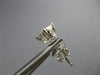 ESTATE LARGE .43CT DIAMOND 18KT WHITE GOLD 3D SQUARE CLUSTER STUD EARRINGS