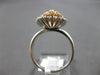 ESTATE .75CT DIAMOND 14KT TRI COLOR GOLD 3D FLOWER OVAL FUN RING
