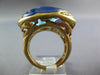 LARGE 14.66CT DIAMOND & AAA AMETHYST & BLUE TOPAZ 14KT YELLOW GOLD OVAL FUN RING