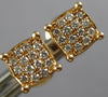 ESTATE LARGE .43CT DIAMOND 18KT ROSE GOLD 3D SQUARE CLUSTER STUD EARRINGS
