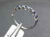 .60CT AAA SAPPHIRE 14K WHITE GOLD ROUND FILIGREE SEMI ETERNITY ANNIVERSARY RING
