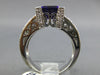 LARGE 3.40CT DIAMOND & AAA AMETHYST 14K WHITE GOLD PRINCESS &ROUND FILIGREE RING