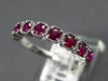.57CT AAA RUBY 14KT WHITE GOLD 3D ROUND FILIGREE SEMI ETERNITY ANNIVERSARY RING