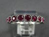 .57CT AAA RUBY 14KT WHITE GOLD 3D ROUND FILIGREE SEMI ETERNITY ANNIVERSARY RING