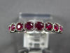.57CT AAA RUBY 14KT WHITE GOLD 3D ROUND FILIGREE SEMI ETERNITY ANNIVERSARY RING