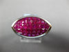 5.80CT DIAMOND & AAA RUBY 18KT WHITE GOLD 3D PRINCESS MARQUISE SHAPE MENS RING