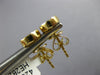 ESTATE .25CT DIAMOND 18K YELLOW GOLD CIRCULAR CLUSTER BEZEL FLOWER STUD EARRINGS